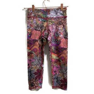 Nualime floral print crop leggings